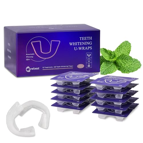 Image of Whitening Strips for Teeth,Effective and Fast Results Teeth Whitening Trays,10 Treatments Safe and Gentle Whitening Gel Teeth Whitening Trays Kit