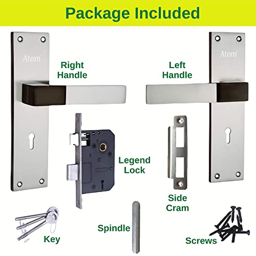 Atom 8 inches Mortise Door Handle Lock Set Atom 8 inches Mortise Door Handle Lock Set