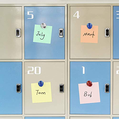 image for LOVIMAG Push Pin Magnets, 64 Pack 8 Colors Refrigerator Magnets, Color