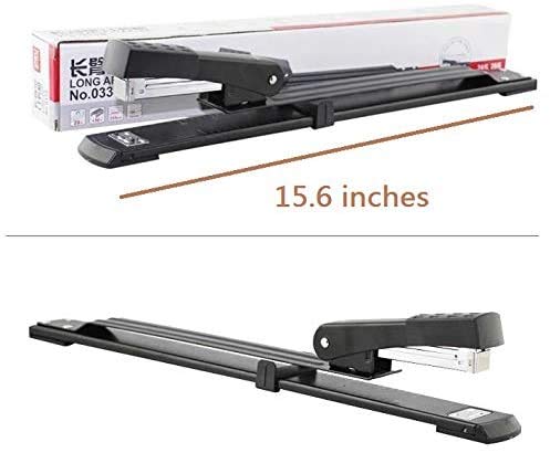Long Arm Stapler,Stapler Long Arm Full Strip With 300 Mm Reach Capacity 25 Sheets Heavy Duty Home Office Desk Stationery Craft School Black #TOP6