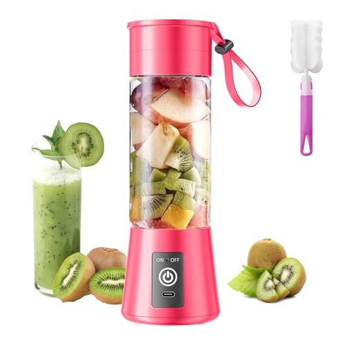 Image of Cordless Portable Personal Size Blender - Mini Blender with 380Ml BPA Free Travel Cup, Easily Make Smoothies & Shakes, Suit in Office /Home /Gym