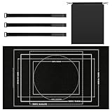 GZRXIOUS Tapis de puzzle pour puzzle jusqu'à 1000 1500 pièces, noir, avec sangles magiques et sac de rangement, accessoire pratique, idéal pour tapis de puzzle Teppi