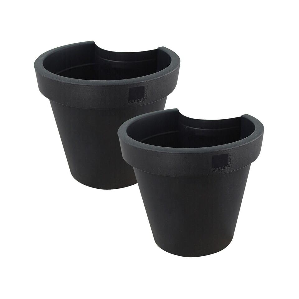 Vision4ever 2Pcs Drain Pipe Flower Pot Holder Plant Hanger Flower Basket Balcony Garden Planter