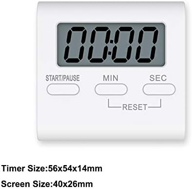 Kitchen Timer, INRIGOROUS Digital Kitchen Timer Magnetic Countdown Stopwatch Timer with Loud Alarm, Big Digit, Back Stand, Hanging Hole for Cooking, Shower, Bathroom, Kids, Classroom