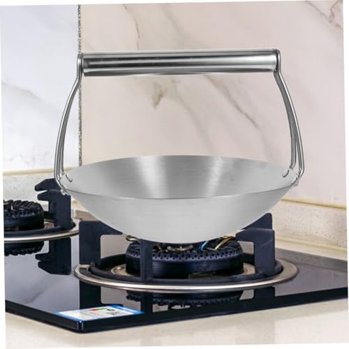 Wok de acero inoxidable para cocción y freído miniatura 5