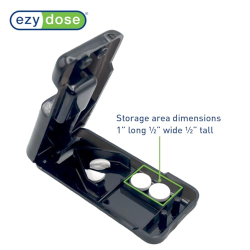 Image of Ezy Dose Pill Cutter & Splitter, Built-in Pill Dispenser, Black