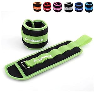 Inhomest Ankle Weights, 0.5/1/1.5/2/3/4/5 LB 1 Pair Wrist Arm Leg Weights for Women Men Kids for Strength Training, Jogging, Gym Workout, Aerobics, Physical Therapy