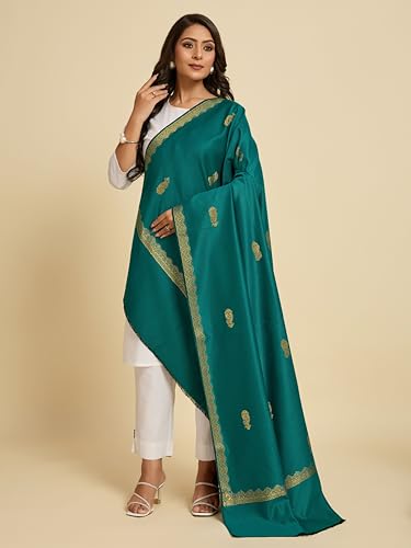 Image of Weavers Villa - Women's Beautiful Maroon Shawls, Stoles