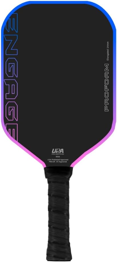 Engage ProFoam Elongated Pickleball Paddle | 100% High Density Foam Core | Raw Carbon Fiber | Designed for Power, Control & Spin - for All Around Playability