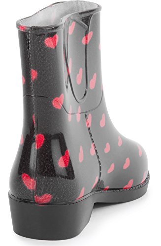 Ladeheid Kurze Gummistiefel Damen Elegant Regenstiefel Damen mit Muster LAZT201802 (Muster-13, 38 EU)