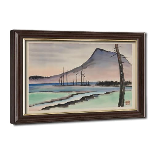 Impression sur toile du lac Mary Chiura Obata pour bureau 40x60cm