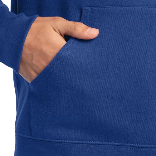 Image of Fruit of the Loom Men's Eversoft Fleece Pullover Hooded Sweatshirt, Moisture Wicking & Breathable