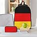 YQxwJL German flag print Shoulder Bookbags Lunch Bag and Pen Case 17 inches Backpack with Lunch Box, Cute Bookbag Set