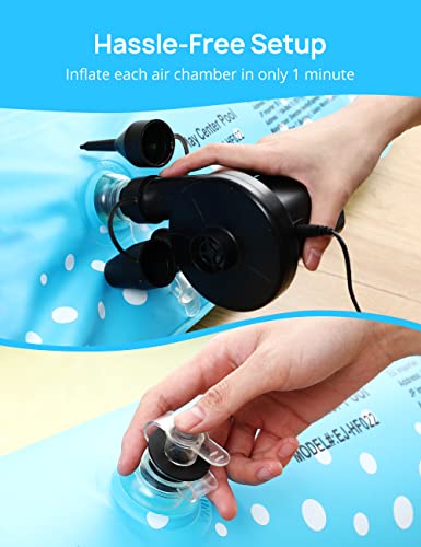 Kiddie Pool,Evajoy Inflatable Play Center Kiddie Pool With Slide, Wading Lounge Kids Pool, Coconut Palm Sprinkler, Ball Toss Game For Toddler, Kid Children, Garden Backyard Water Park, 95''X75''X40'' #TOP6