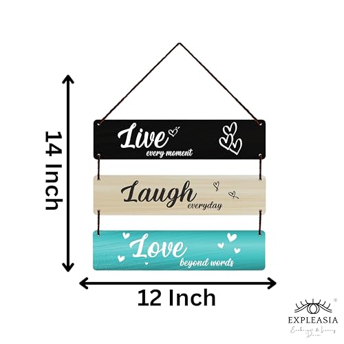 Image of EXPLEASIA Decorative Wall Hanging Wooden Art Decoration Item for Home Office Home Decor Gift Items