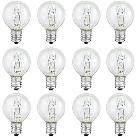 ETwinCoo Wax Warmer Bulbs, Custom Fit G30 25 Watt Bulbs for Middle Size Scentsy Warmers, E12 Base Clear Scentsy Light Bulbs for Wax Warmers - Long Life-Span and Melt Wax Fast, 120 Volt Cover