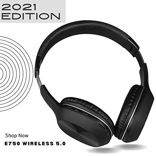 Buddymate E750 Over-Ear Wireless Headphone Black - Image 4
