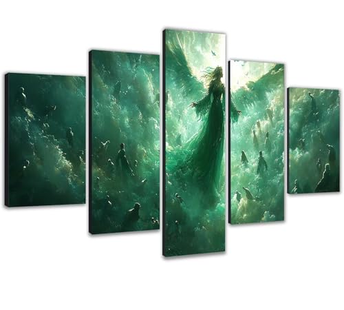 Diamond painting ange grand format 150x75cm avec kit broderie diamant complet 5 pièces