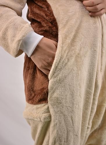 LorranTree Onesie Kostüm Jumpsuit Bulldogge Costume Damen Herren Erwachsene Relaxo Pyjama Tier Hund Dog Weihnachten Halloween Schlafanzug SY-DouNQ S