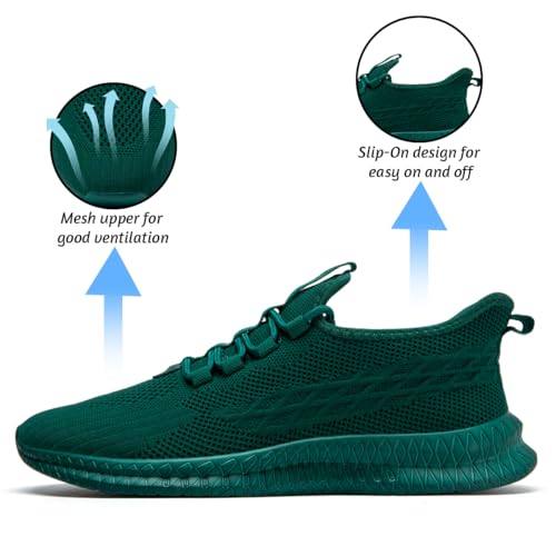 Image of DLWKIPV Running Shoes for Men Casual Slip on Tennis Walking Sneakers Lightweight Breathable Mesh Fashion Gym Athletic Sports Workout Non Slip Trainers