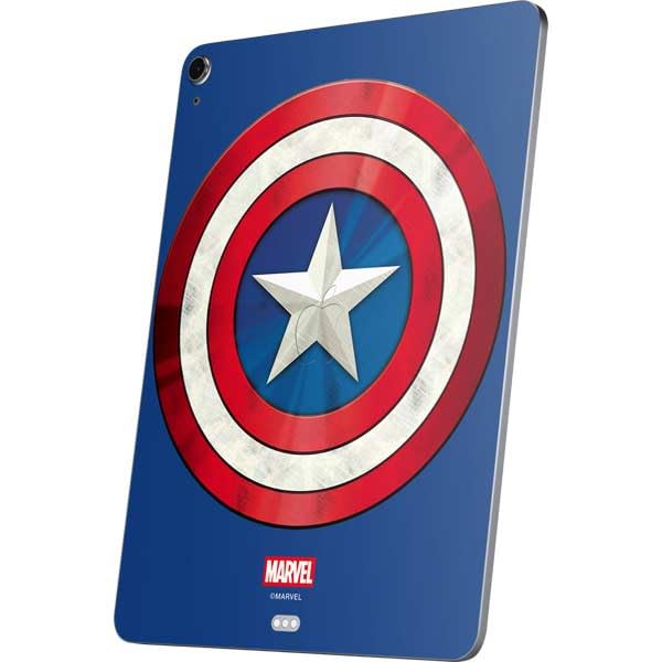 Skinit Decal Tablet Skin Compatible with iPad Air 11in (2024-2025) - Officially Licensed Marvel Captain America Shield Design