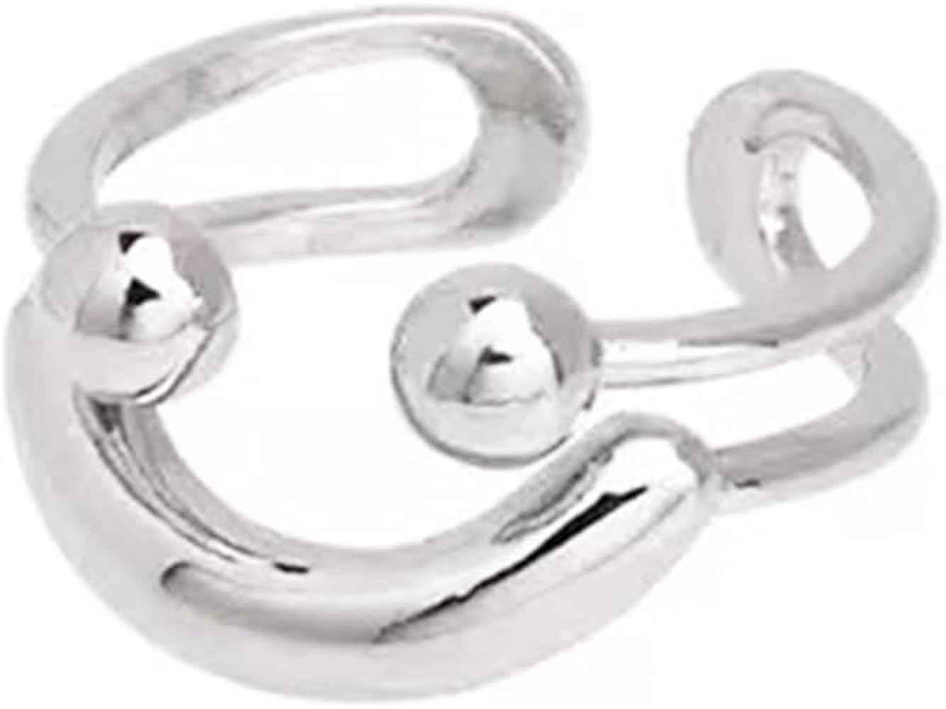 Amazon.com: W WEILIRIAN Vintage Smile Ring Silver Smile Knuckle