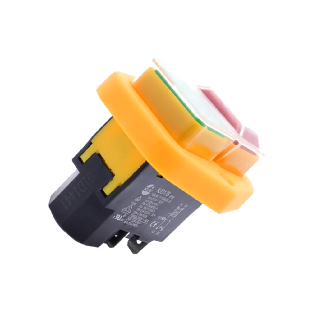 Interrupteur à bouton KJD17B, Compact et efficace, avec interrupteur pour outils électriques étanche en plastique et en métal, peut remplacer l'interrupteur à bouton