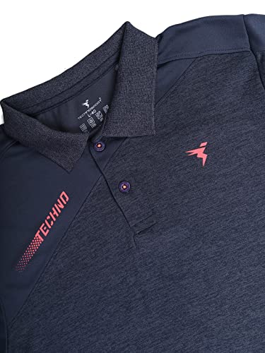 Image of TECHNOSPORT Men's Polyester Slim Fit T-Shirt