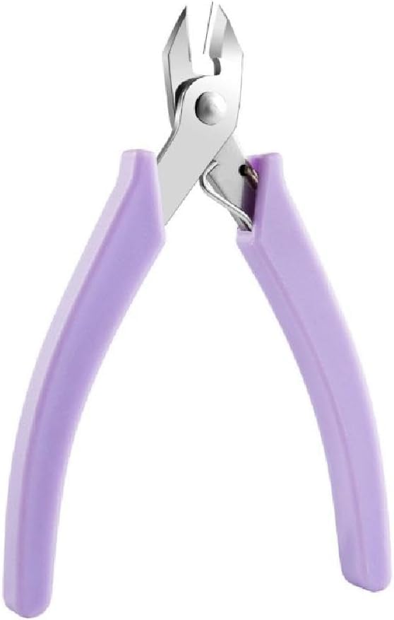 Purple Manicure Nail Pliers for Rhinestones Gems Picker Removal Wire Cutter Nail Unloading Nippers Chain Scissors Nail Art Tool Durable All Purpose Tool Nail Art Accessories