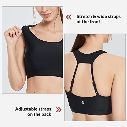 baleaf Women's UPF 50+ Swim Bra Modest Bikini Top Quick Dry Workout Sport Bra Under Rash Guard4