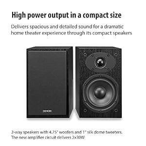 Denon D-M41 Home Theater Mini Amplifier and Bookshelf Speaker Pair — photo 3 of 6