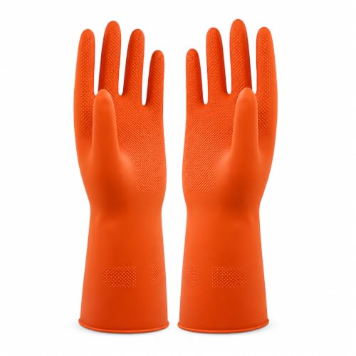 Image of Gardening 12-INCH Gloves - Heavy-Duty Rubber Hand Protection for Planting, Weeding, and Outdoor Garden Work (Waterproof, Non-Slip Grip)