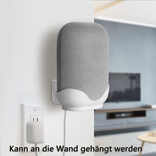 honecumi Wall Mount for Google Nest Audio | Google Nest Audio Mount Desktop Speaker Stand | Wall Stand Holder, Wall Mount for Google Nest Voice Assistant - Elegant White