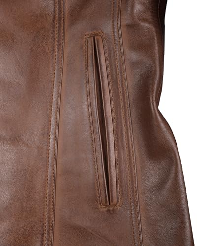 Image of Blingsoul Womens Real Leather Jacket - Asymmetrical Leather Jackets for Women
