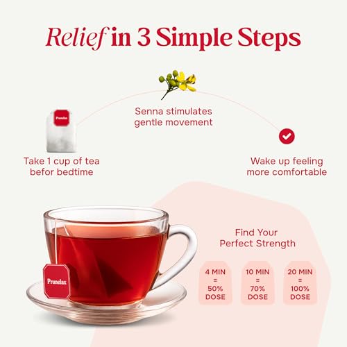 Image of Prunelax Ciruelax Regular Strength Laxative Tea Bags - Made with Natural Senna Extracts, for Occasional Constipation, Senna Extract - 10 Bags
