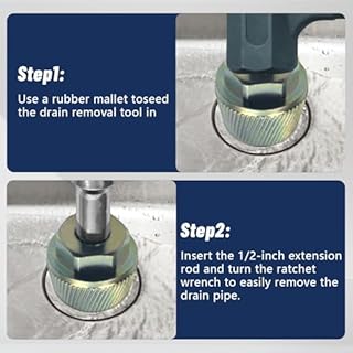 1.5" Tub Drain Extractor Drain Removal Tool Removes Old Broken Stubborn and Rusted Drains with Ease Strong Grab Plumbing