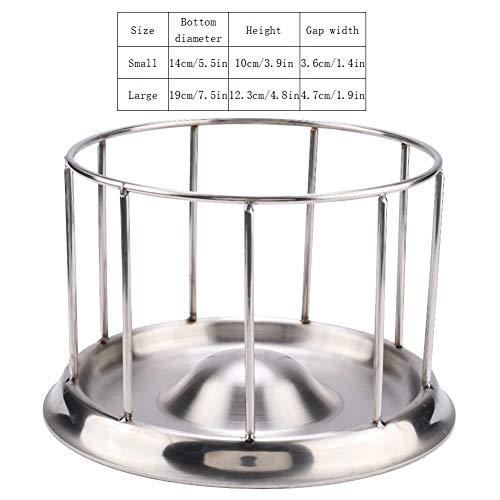 Auge pour tortue d'eau durable, acier inoxydable argenté format S - 8