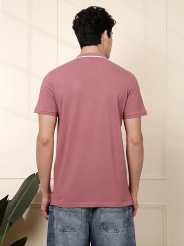 Image of WROGN Men's Cotton Blend Polo T-Shirt | Solid | Slim Fit