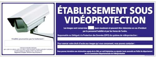 Panneau - Etablissement sous Vidéo Surveillance - Plastique rigide PVC