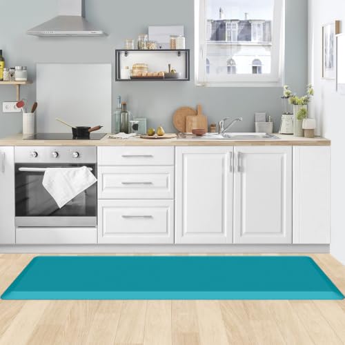 Image of KitchenClouds Kitchen Mat Cushioned Anti Fatigue Kitchen Rug Non Slip Standing Mat Comfort Floor Mats for Sink Office (17.3 inchx60 inch- 0.8inch,Green) | Water-Resistant, Non-Slip, Easy to Clean Comfort Floor Mat for Kitchen, Sink & Office, Multiple Colors & Sizes, 17.3 inch x 60 inch
