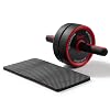 Sunny Health & Fitness Waist Trainer Ab Roller with Elbow Support, Training Wheels, Foldable for Home Gym, Abdominal Exercises, Core Strength, Glute Trainer, Crunch Workouts with Optional Dip Station