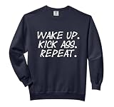 Wake Up Kick Ass Repeat Gym Fitness Workout Motivation...