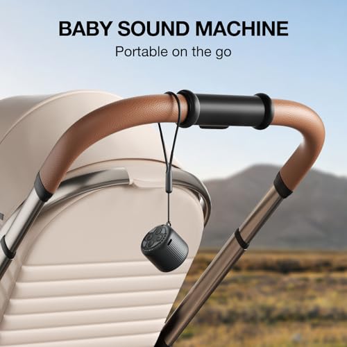 Image of White Noise Machine Baby Portable Sound Machine,LEICEX Travel Sound Machine,15 Non-Looping Sound Timer and Memory Play, Mini White Noise Machine for Sleeping Office Travel (Black)