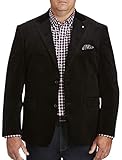 Oak Hill by DXL Big and Tall Corduroy Sport Coat, Black, 2XLT