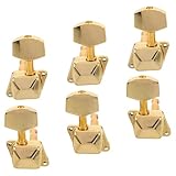 TOVINANNA 6pcs Semi Closed Acoustic Guitar Tuning Keys 3 Left 3 Right Steel String Tuner Pegs Set for Folk