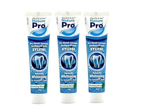 NaturePro Dry Mouth Toothpaste, Xylitol Whitening Formula, Sensitive Teeth, Refreshing Mint, 3 Pack...