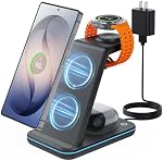 Wireless Charger for Samsung Charging Station: JoyGeek 3 in 1 Phone Charger Stand for Galaxy Watch7 Pro/4/3/Active2/1 - S26/S25/S24/S23 Ultra/S22/S21/S20/Note 20/ Z Fold/Flip Series - Buds 3 Pro