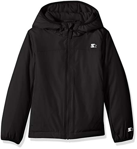 Starter Girls' Insulated Breathable Jacket, Amazon Exclusive, Black, XL