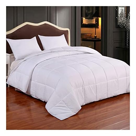Homelike Moment Queen Lightweight Comforter White - All Season Down Alternative Bed Comforter Summer Duvet Insert Quilted Comforters Full/Queen Size White Square Embossed