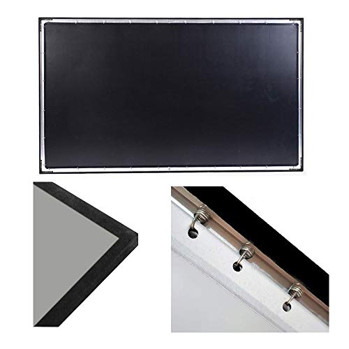 Pantalla de proyección de marco fijo con rechazo de luz ambiental 60"-100" borde estrecho negro cristal anti-luz (72 pulgadas) miniatura 5